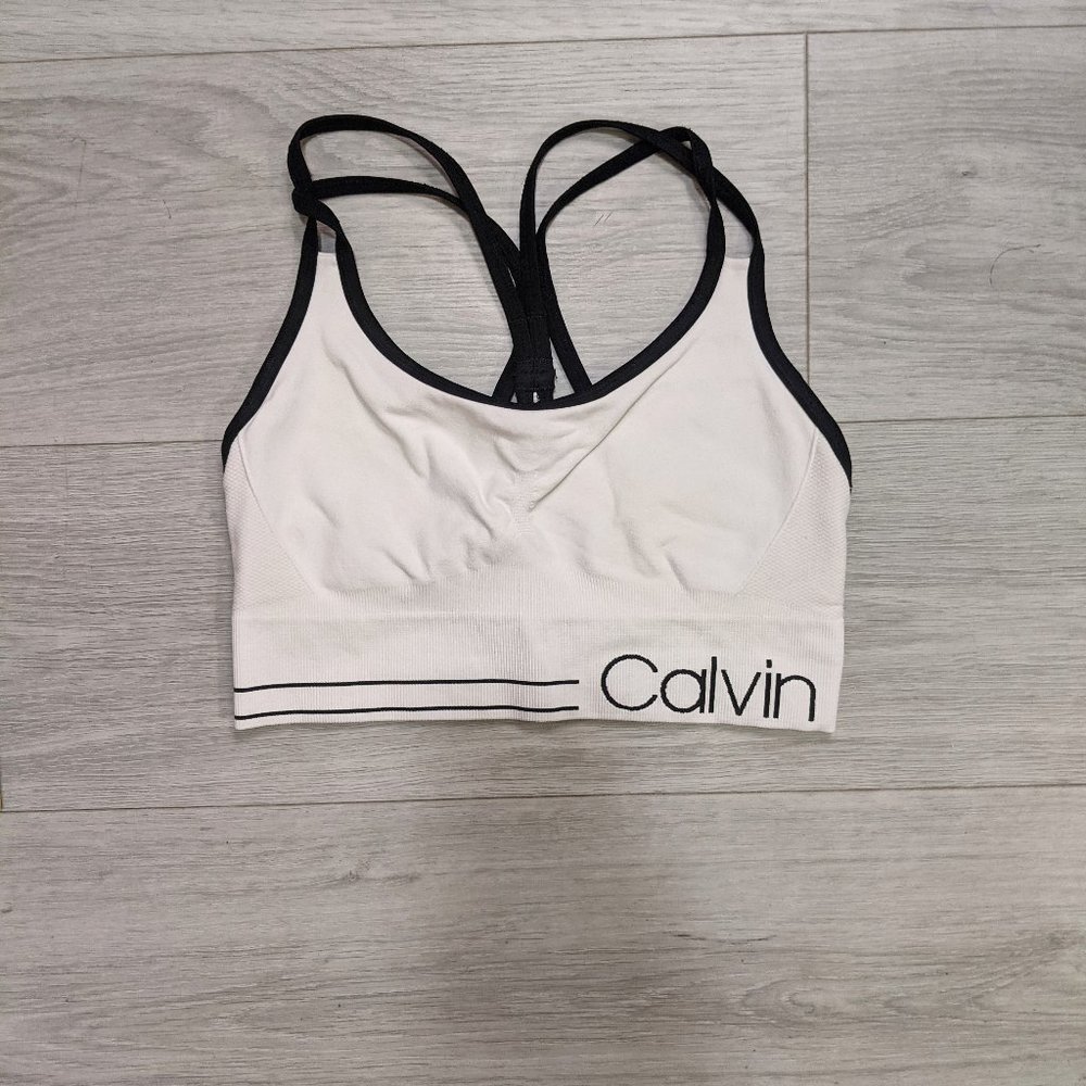 Calvin Klein Performance Quick Dry Sports Bra White S